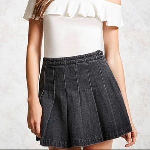 Denim flare skirt